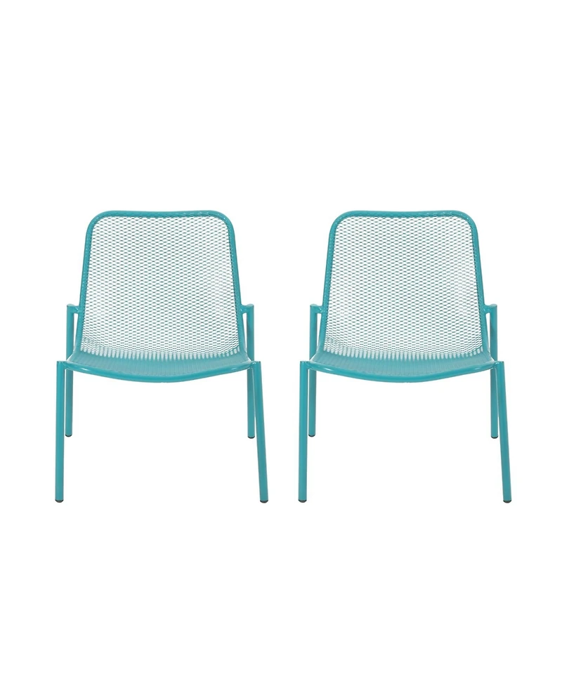 Streamdale Modern Stackable Patio Chairs with Mesh Seating (Set of 2)