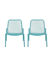 Streamdale Modern Stackable Patio Chairs with Mesh Seating (Set of 2)
