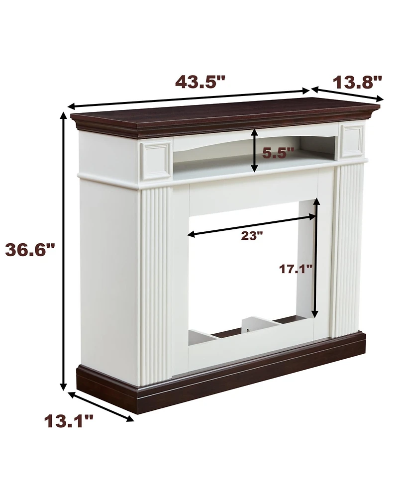 Streamdale Farmhouse Fireplace Tv Stand for CDs, Remotes & More