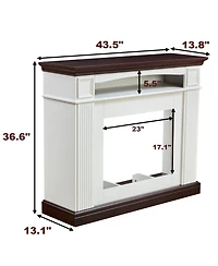 Streamdale Farmhouse Fireplace Tv Stand for CDs, Remotes & More