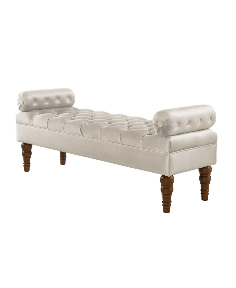 Streamdale Velvet Upholstered Bench for Bedroom and Entryway
