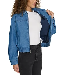Levi's Women's Western Zip-Front Denim Bomber Jacket