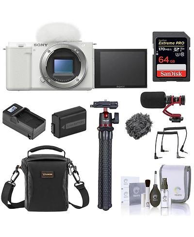 Sony Sony Zv-E10 Mirrorless Interchangeable Lens Vlog Camera, White