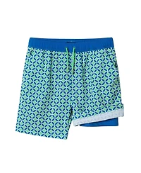 Toddler/Child Boys Green Geo Print Swim Trunk