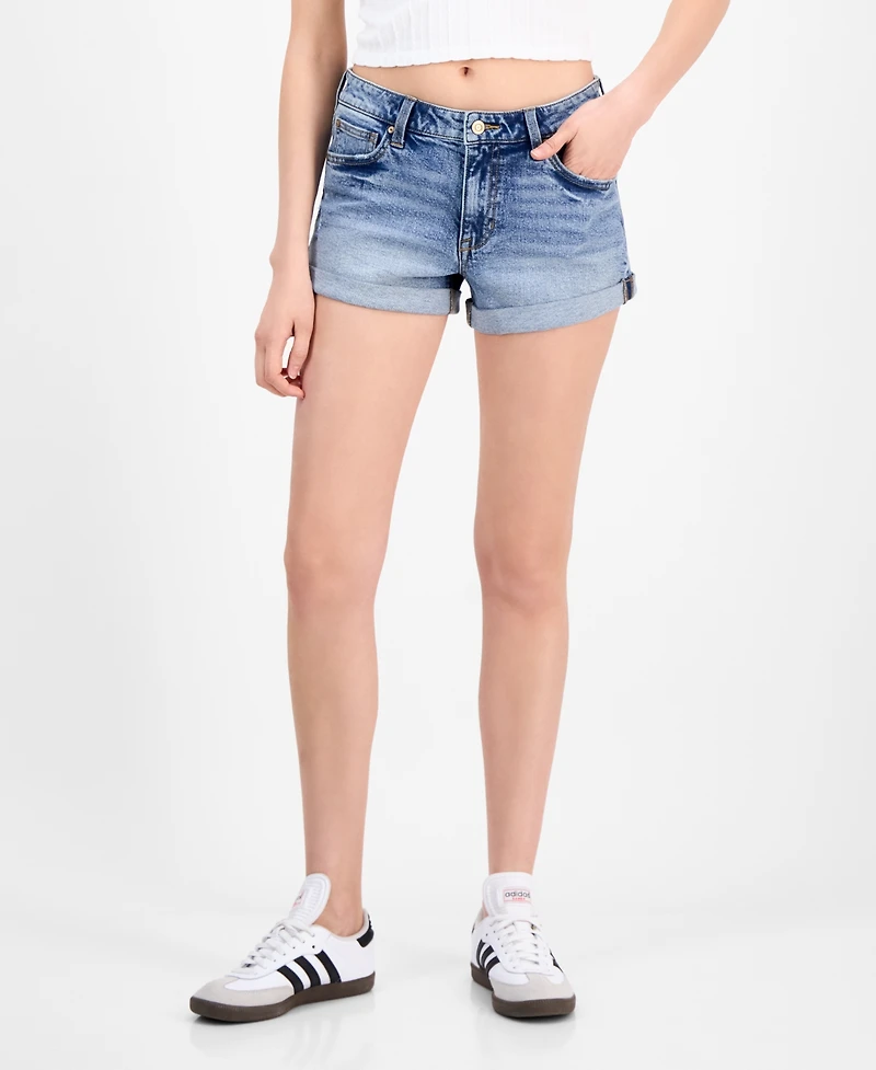 Celebrity Pink Juniors' Mid-Rise Cuffed Shorts