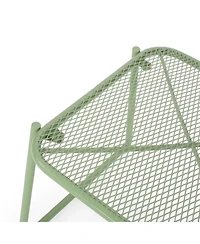 Streamdale 15.5" Modern Mesh Motif Side Table for Outdoor Spaces