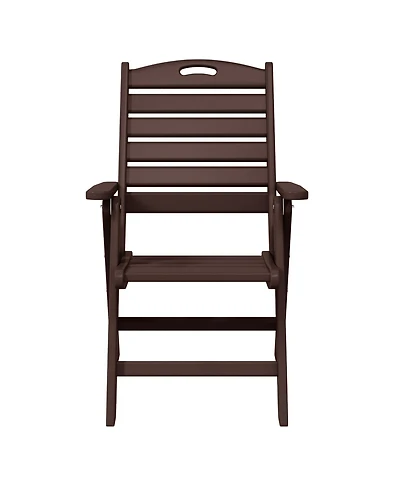 Hdpe Adjustable Highback Folding Patio Dining Chair