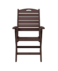 Hdpe Adjustable Highback Folding Patio Dining Chair