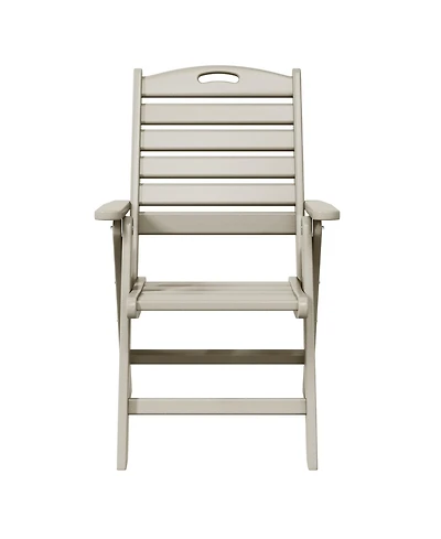 Hdpe Adjustable Highback Folding Patio Dining Chair