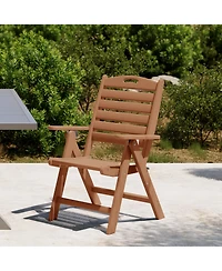 Hdpe Adjustable Highback Folding Patio Dining Chair