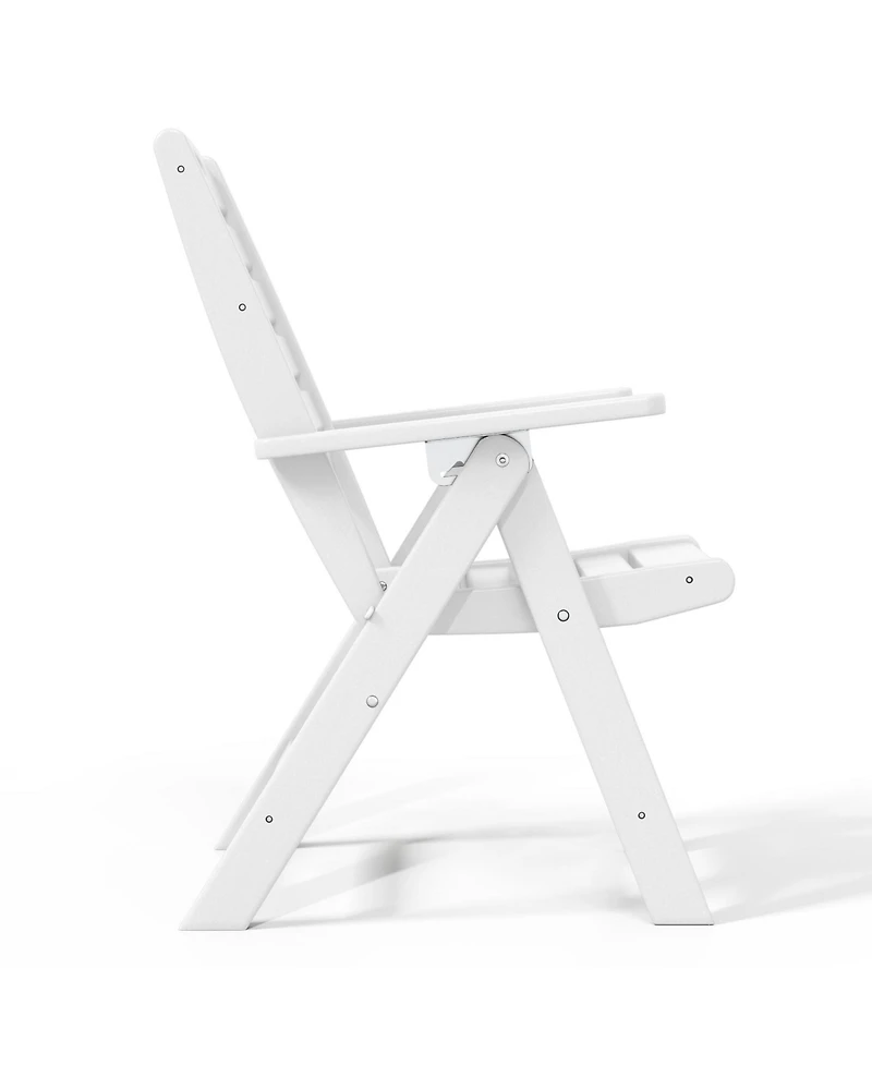 Hdpe Adjustable Highback Folding Patio Dining Chair