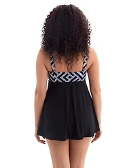 Longitude by Mimi Flamingo Women's Amazing Crossover Plunge Swimdress
