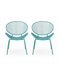 Streamdale Modern Outdoor Mesh Shell Chair Set Retro Comfort, Sleek Design