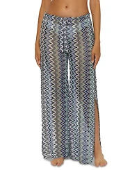 Becca Women's Sundown Crochet Split-Leg Cover-up