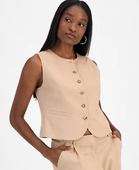 Bar Iii Women's Button-Front Vest, Exclusively at Macy's