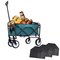 Streamdale Collapsible Multi-Use Utility Wagon with Storage Bags, Cyan