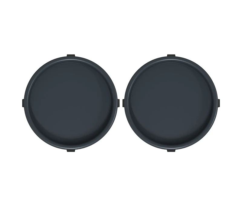 Plant Trolleys with Wheels 2 pcs Gray Diameter 13.4" 77.2 lb