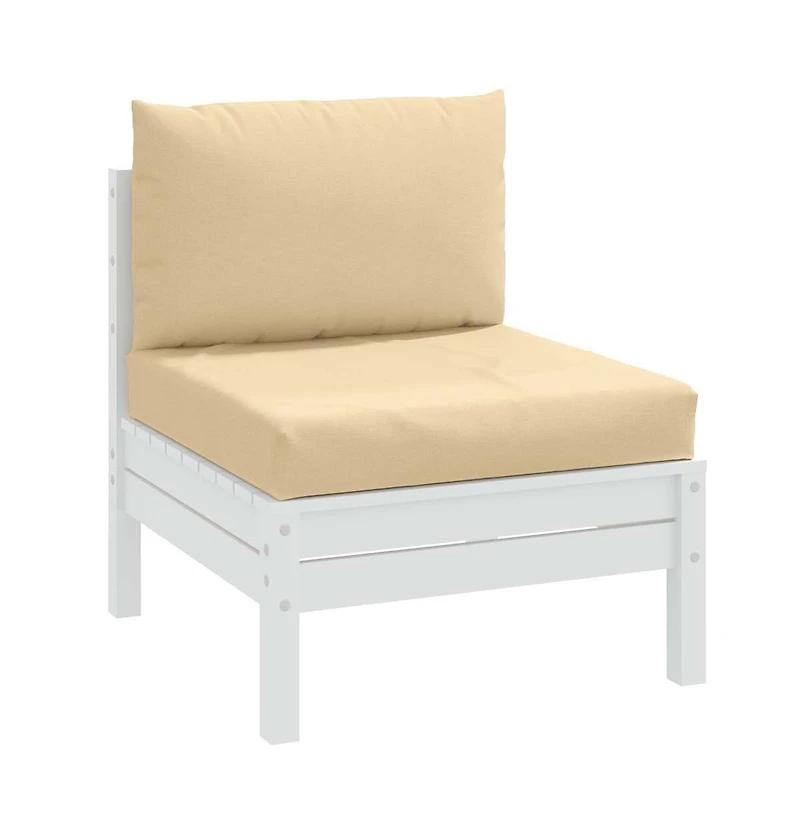 Pallet Cushions 2 pcs Melange Beige Fabric