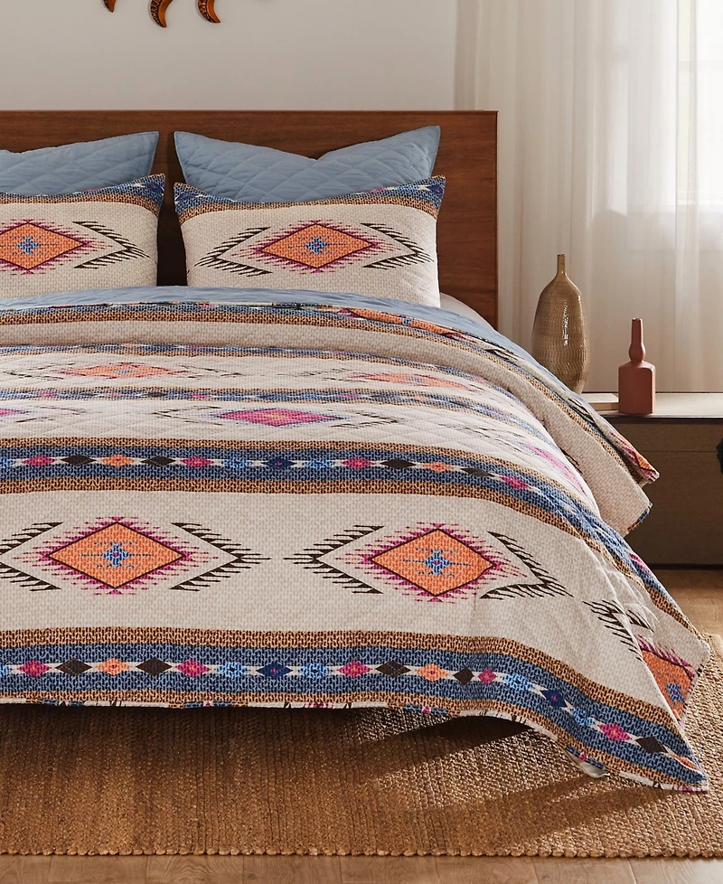 Greenland Home Fashions Cheyenne Boho Spirit 3-Pc. Quilt Set, Full/Queen