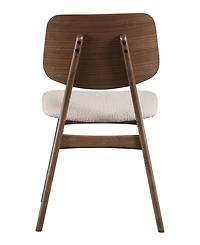 Furniture of America 2-Pc. Sandy Cove Boucle Fabric Padded Dining Chair Set