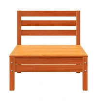 Patio Sofas Armless 2 pcs Wax Brown Solid Wood Pine