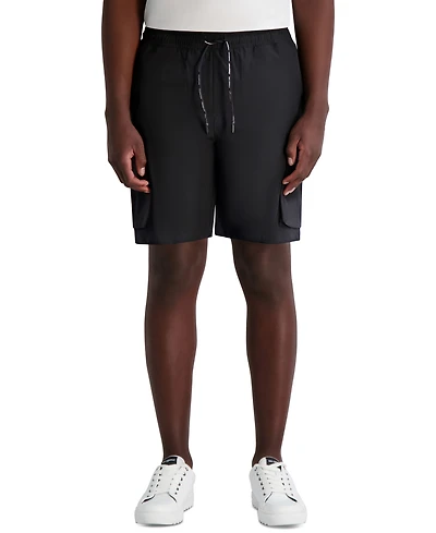 Karl Lagerfeld Paris Men's Drawstring 8.5" Cargo Shorts