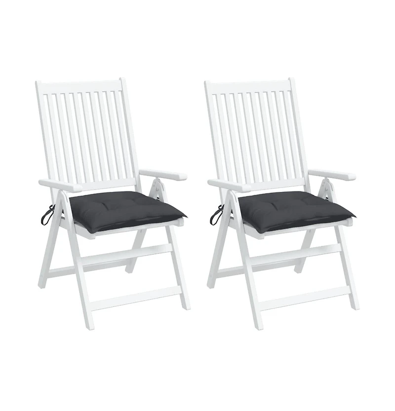 Chair Cushions pcs Anthracite 19.7"x19.7"x2.8" Oxford Fabric
