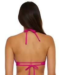 Becca Women's Monte Carlo Ribbed Ring-Hardware Halter Top