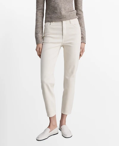 Mango Women's Newmom Comfort High-Rise Jeans