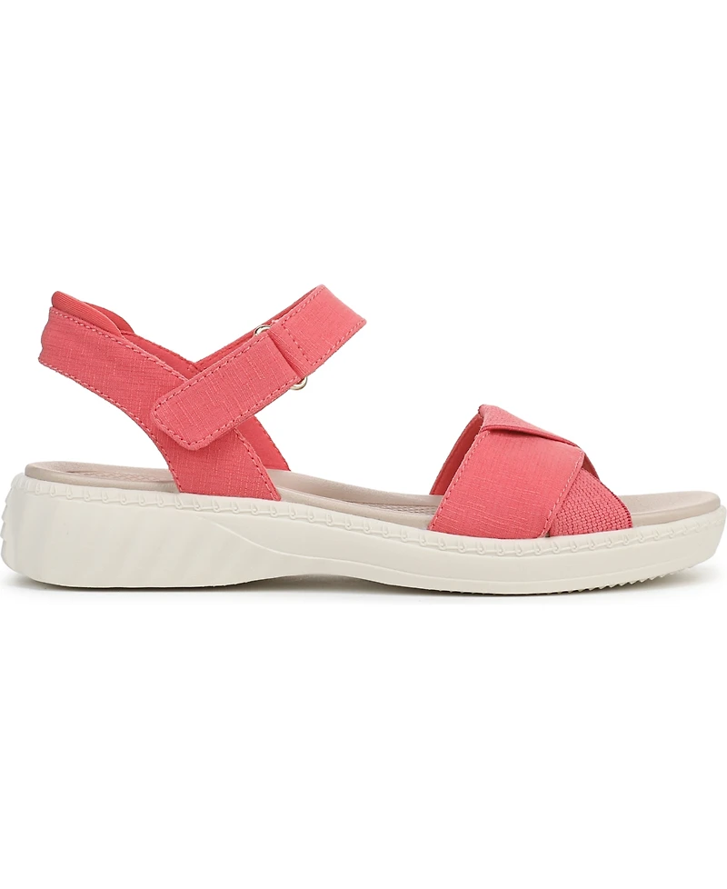 LifeStride Women's Lane Washable Open Round Toe Strappy Sandals