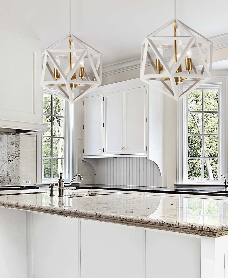 Dainolite 14" Metal Archello 3 Light Led Chandelier
