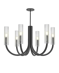 Dainolite 21.75" Metal Wand 6 Light Led Chandelier