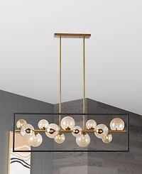 Dainolite 14" Metal Glasgow 13 Light Pendant