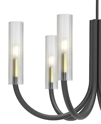 Dainolite 21.75" Metal Wand 6 Light Led Chandelier