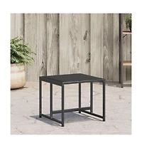 Patio Stools 4 pcs Black Steel and Textilene