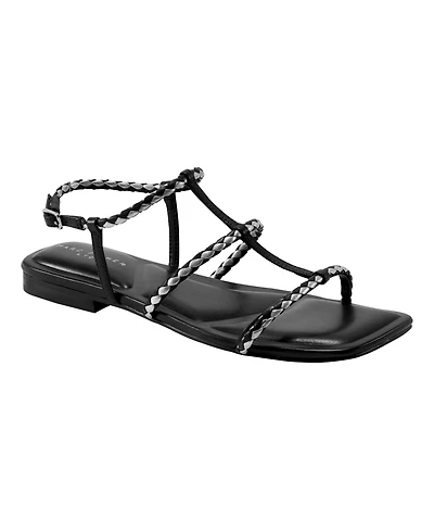 Marc Fisher Ltd Women's Maze Braided Caged Flat Sandals