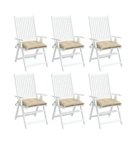 Pallet Cushions 6 pcs Beige 19.7"x19.7"x2.8" Oxford Fabric