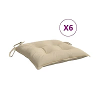 Pallet Cushions 6 pcs Beige 19.7"x19.7"x2.8" Oxford Fabric
