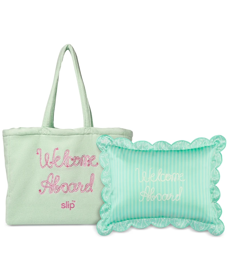 Slip 2-Pc. Pure Silk Travel Pillow & Beach Bag Set - Les Vacances