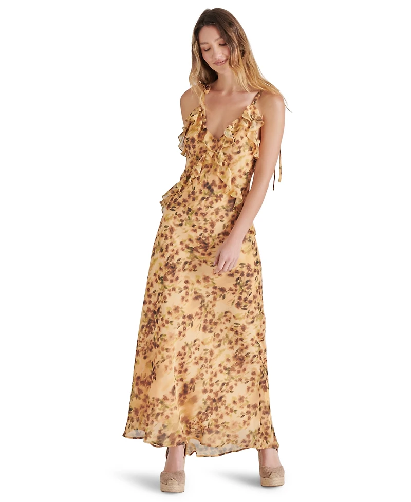 Steve Madden Women's Adalina Ruffle-Trim Chiffon Dress