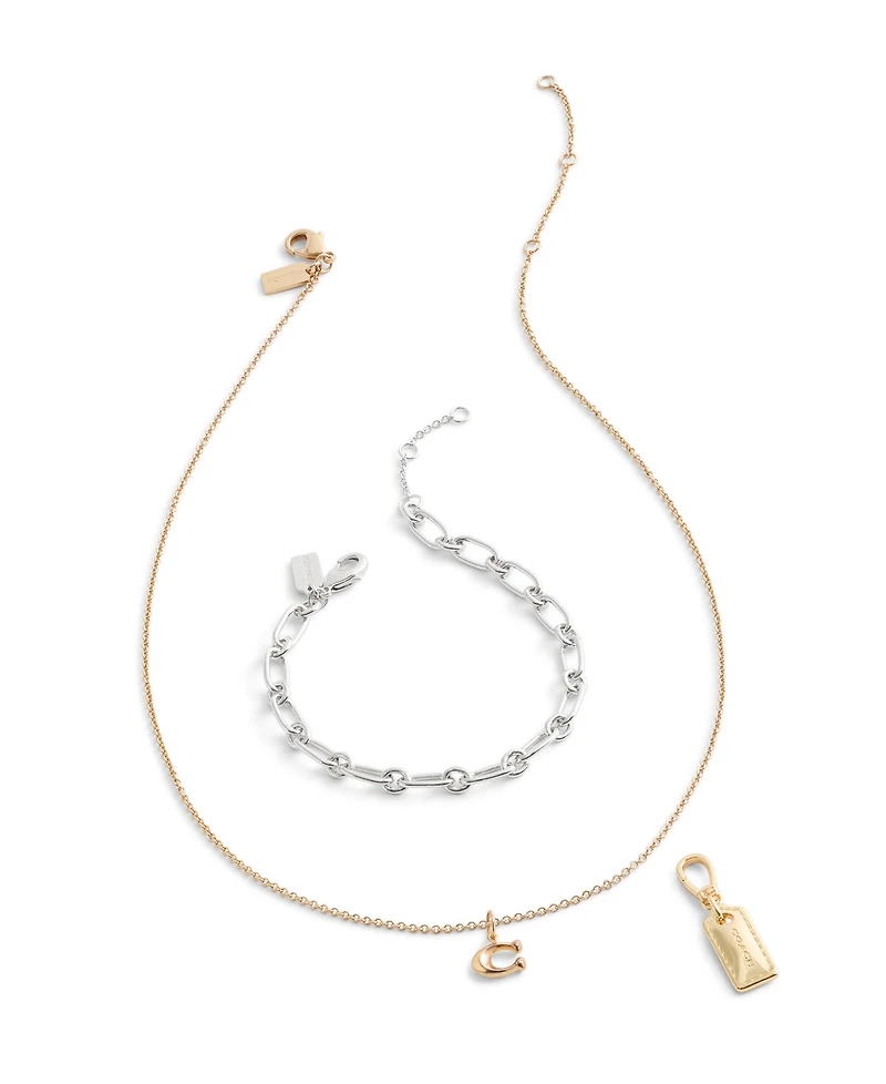 Coach Gold Collectible Signature Stitched Hangtag Charms