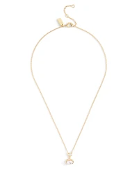 Coach Faux Stone Signature Cultivated Pearl Orb Pendant Necklace
