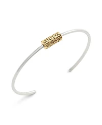 Coach Two-Tone Signature Quilted Tube Cuff Bracelet
