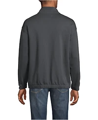 Lands' End Men's Long Sleeve French Terry Vintage Wash Quarter Zip