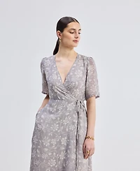 Maxi Wrap Floral dress Vintage Vines