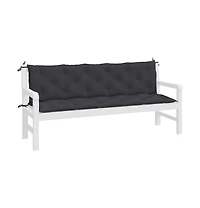 Garden Bench Cushions 2 pcs Black 70.9"x19.7"x2.8" Oxford Fabric