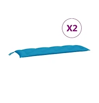 Garden Bench Cushions 2 pcs Light Blue 59.1"x19.7"x2.8" Oxford Fabric