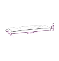 Garden Bench Cushions 2 pcs Beige 59.1"x19.7"x2.8" Oxford Fabric