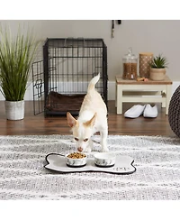 Bone Dry Marble Pet Bowl Set/2