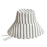 Brunna.co Harper Handwoven Striped Wide-brim Hat